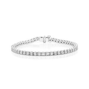 3 Carat Silver Tennis Bracelet Lab Grown Diamonds
